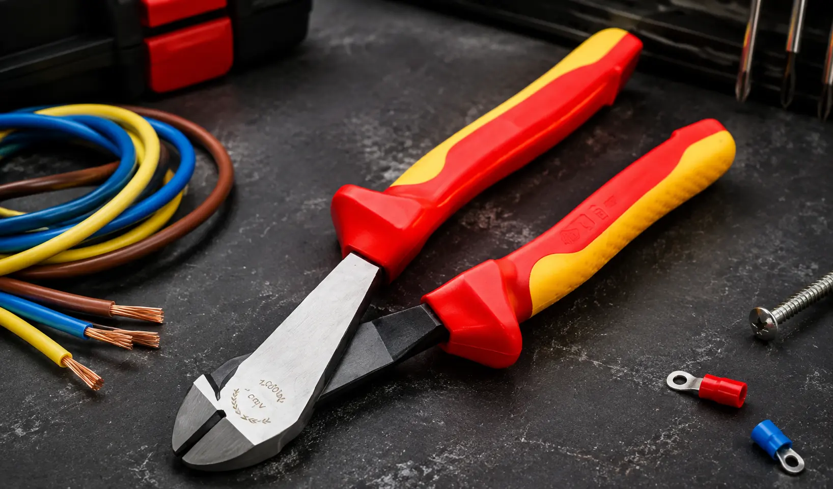 1000V VDE Insulated Bi-Color Heavy-Duty Diagonal Cutting Pliers