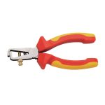 1000V VDE Insulated Wire Stripping Pliers, Bi-Color Double Injection Molded Handle, CRV Alloy Steel Forged, Ergonomic Electrician Tool, DIN EN IEC 60900:2018 Certified