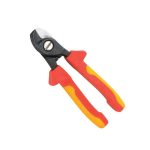 1000V VDE Insulated Cable Cutting Pliers, Bi-Color Double Injection Molded Handle, 60CrV Alloy Steel Forged, Ergonomic Electrician Tool, DIN EN IEC 60900:2018 Certified