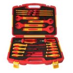 VDE 1000V Insulated 21-Piece Tool Set | Combination & Long Nose Pliers, 11–32mm Open-End Wrenches, Phillips & Slotted Screwdrivers | Ergonomic Dual-Color Injection Molded Design | 10000V High Voltage Tested | DIN EN IEC 60900:2018 Certified | PHC21K