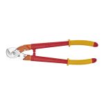 VDE 1000V Insulated Two-Hand Cable Cutters, Bi-Color Double Injection Molded Handle, CRV Alloy Steel Forged, Ergonomic Heavy Duty Cable Cutting Tool, DIN EN IEC 60900:2018 Certified