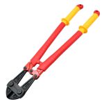 1000V VDE Insulated Two-Hand Bolt Cutters, Bi-Color Double Injection Molded Handle, CRV Alloy Steel Forged, Ergonomic Heavy Duty Wire Cutting Tool, DIN EN IEC 60900:2018 Certified