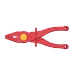 1000V VDE Insulated Plastic Flat Nose Pliers, Electrical Safety Pliers, High Voltage Insulated Hand Tool, DIN EN IEC 60900:2018 Certified