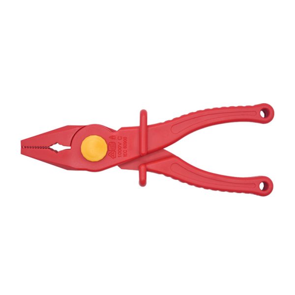 1000V VDE Insulated Plastic Flat Nose Pliers, Electrical Safety Pliers, High Voltage Insulated Hand Tool, DIN EN IEC 60900:2018 Certified