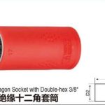 VDE 1000V Insulated 3/8" 12-Point Socket | Ergonomic Dual-Color Injection Molded Design | Cr-Mo Steel | DIN EN IEC 60900:2018 Certified