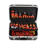VDE 1000V Insulated 42-Piece Tool Set | 1/2" Metric Sockets 10–32mm, Reversible Ratchet & T-Handle Wrenches, Extension Bars & Hex Sockets | Combination, Diagonal Cutting, Long Nose, Wire Stripping, Bent Nose, Water Pump & Cable Cutter Pliers | Adjustable Wrench, Electrician's Scissors, Cable Knife, Voltage Tester & Phillips/Slotted Screwdrivers | Ergonomic Dual-Color Design | 10000V High Voltage Tested | DIN EN IEC 60900:2018 Certified | PHC42