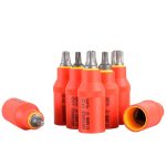 VDE 1000V Insulated 1/4" Torx Bit Socket | Ergonomic Dual-Color Injection Molded Design | Cr-Mo Steel | DIN EN IEC 60900:2018 Certified