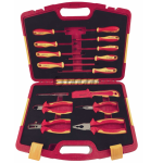 VDE 1000V Insulated 15-Piece Tool Set | Combination Pliers, Diagonal Cutters, Long Nose Pliers, Wire Stripper, Cable Knife, Voltage Tester & Phillips/Slotted Screwdrivers | Ergonomic Dual-Color Design | 10000V High Voltage Tested | DIN EN IEC 60900:2018 Certified | PHC15