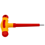 VDE 1000V Insulated 1/4" T-Handle Square Drive Wrench | Ergonomic Dual-Color Injection Molded Handle | Cr-Mo Steel | DIN EN IEC 60900:2018 Certified