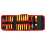VDE 1000V Insulated 50-Piece Interchangeable Screwdriver Set | Dual-Color Modular Design | Slotted, Phillips, Pozidriv, Torx, Hex & Specialty Bits | 10000V High Voltage Tested | DIN EN IEC 60900:2018 Certified | PHC50