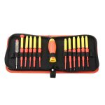 VDE 1000V Insulated Precision Screwdriver Set, 12-Piece | Slotted, Phillips, Pozidriv & Torx Screwdrivers | 10000V High Voltage Tested | DIN EN IEC 60900:2018 Certified | PHC12A
