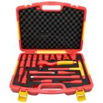 VDE 1000V Insulated 21-Piece 1/2" Tool Set | 1/2" Metric Sockets 10–32mm, Reversible Ratchet Wrench, T-Handle Wrench, Extension Bars & Hexagon Sockets 4–10mm | Ergonomic Dual-Color Injection Molded Design | 10000V High Voltage Tested | DIN EN IEC 60900:2018 Certified | PHC21P1/2